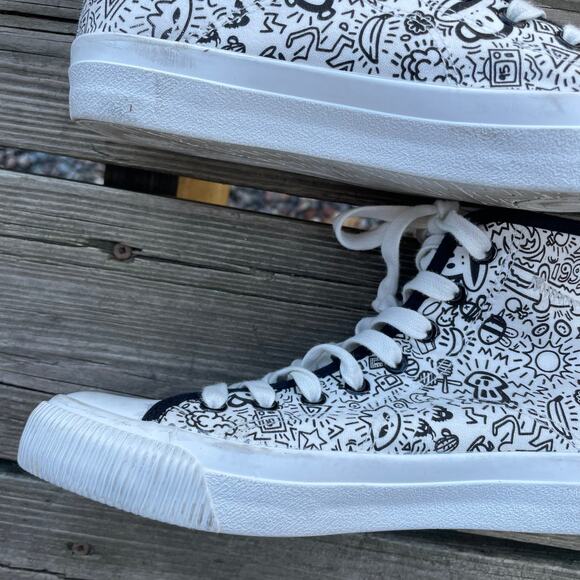 Paul Frank Size 8 HIghtop Doodle Shoe Sneaker Keith Haring Inspired - Picture 7 of 16